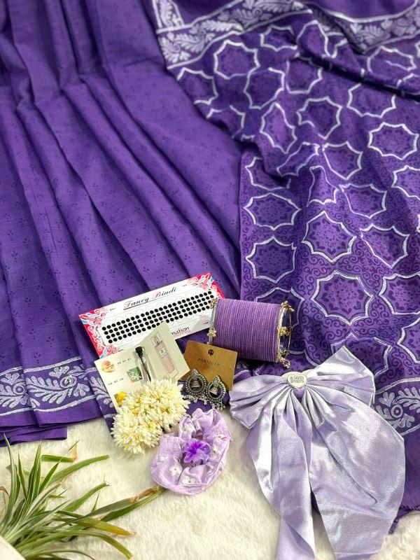 Purple Saree Combo