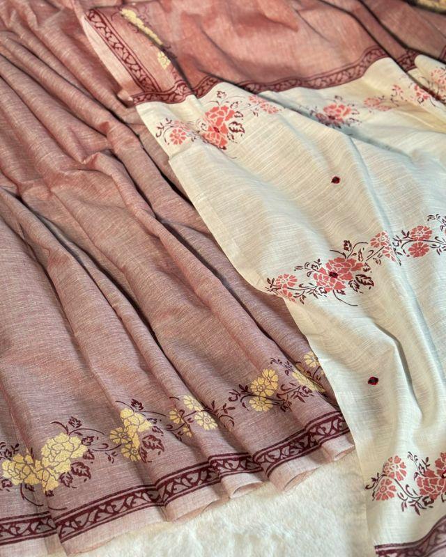 Mauve Andy Cotton Saree